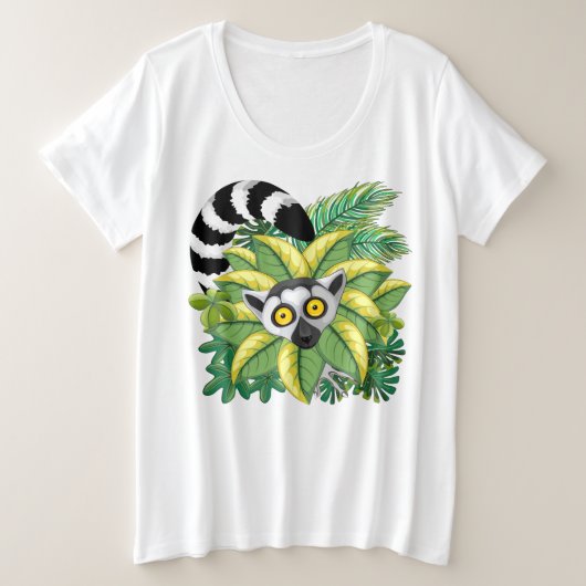 Lémuriens de Madagascar dans une jungle exotique (Design devant)