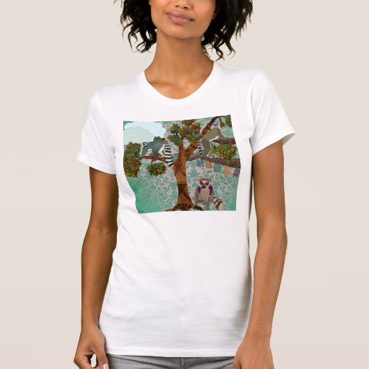 Lémurs sur un T-shirt de membre (Devant)