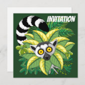 Lemurs van Madagaskar in het exotische Oerwoud Kaart (Voorkant / Achterkant)