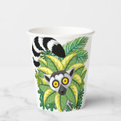 Lemurs van Madagaskar in het exotische Oerwoud Papieren Bekers (Achterkant)