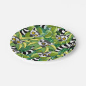 Lemurs van Madagaskar in het exotische Oerwoud Papieren Bordje (Gekanteld)