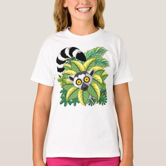 Lemurs van Madagaskar in het exotische Oerwoud T-shirt (Voorkant)