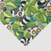 Lemurs van Madagaskar in het exotische Oerwoud Tissuepapier (Detail)