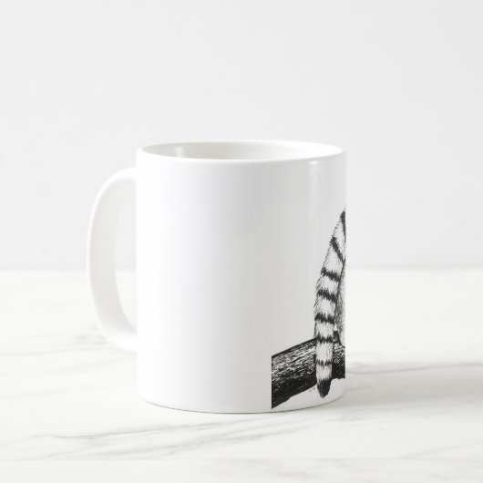 Lemurtekening Koffiemok (Voorkant links)