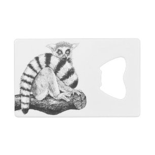 Lemurtekening Kredietkaart Flessenopener