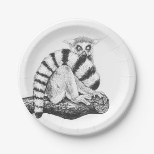 Lemurtekening Papieren Bordje