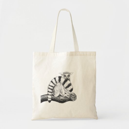 Lemurtekening Tote Bag (Voorkant)