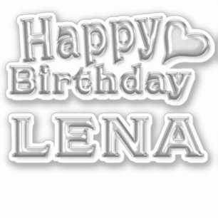 Léna Happy Birthday Autocollant Sticker