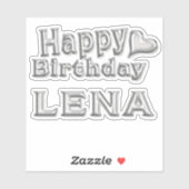Lena Happy Birthday Autocollants (Feuille)
