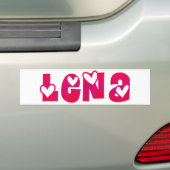 Lena in het hart bumpersticker (Op auto)