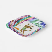 Lena leopard trapeze artist papieren bordje (Gebogen)