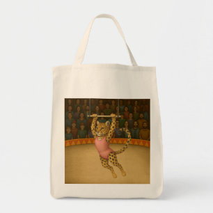 Lena luipaard trapezekunstenaar tote bag