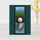 "L'ENDROIT CACHANT" Cartes de voeux de Golfeur drô (Fleur jaune)