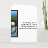 "L'ENDROIT CACHANT" Cartes de voeux du golfeur amu (Dos)