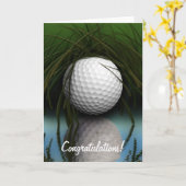 "L'ENDROIT CACHANT" Cartes de voeux du golfeur amu (Fleur jaune)