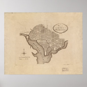 L'Enfant's Plan in Washington Poster