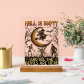 L'enfer est vide Halloween Sorcière Lune Croissant (Mariage)