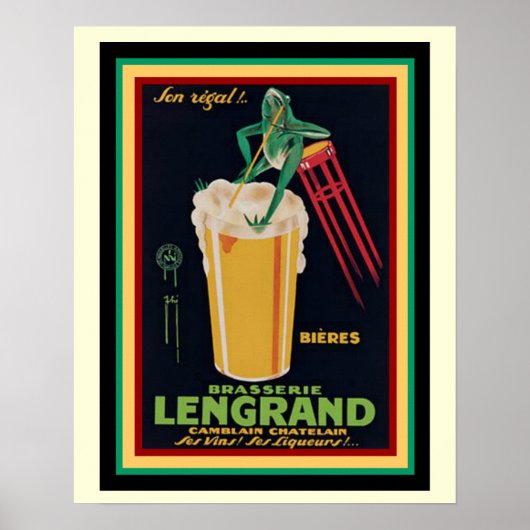 Lengrand Brasserie  Frans Poster 16 x 20 (Voorkant)