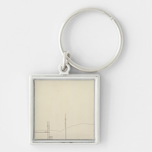 Lengtegraad Verticale projectie III Comstock Lode Sleutelhanger (Voorkant)