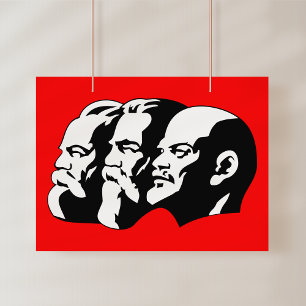 Lenin, Marx, Engels, Sovjet-Unie, Communisme Foto Afdruk