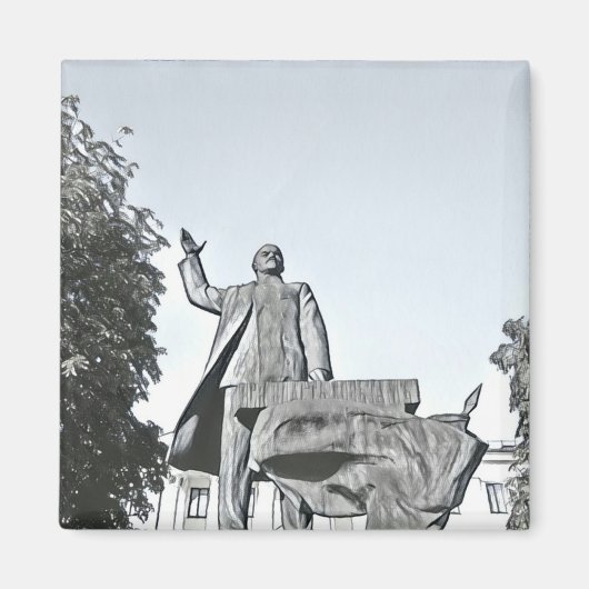 Lenin Monument Schets Magneet (Voorkant)