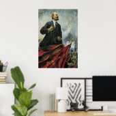 Lenin Portrait Soviet Propaganda Poster - CCCP (Bureau à domicile)