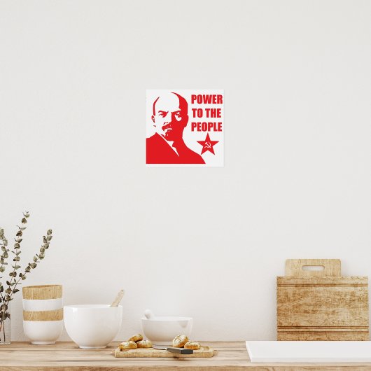 Lenin "Power to the People"-Poster Poster (Keuken)