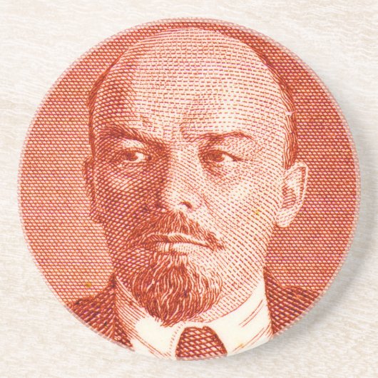 Lenin Red Zandsteen Onderzetter (Voorkant)