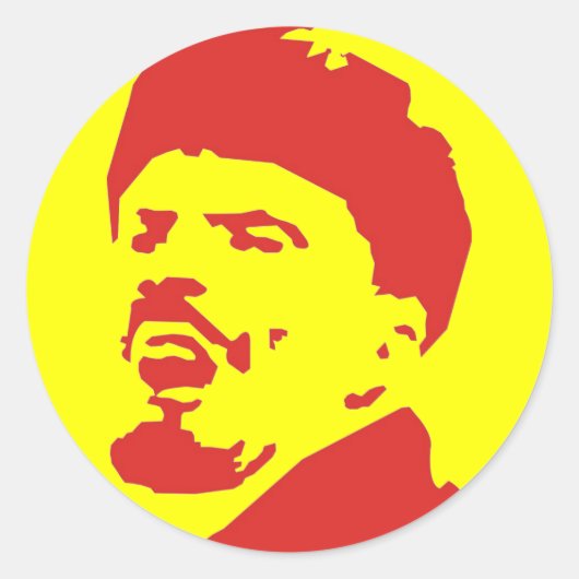 lenin ronde sticker (Voorkant)