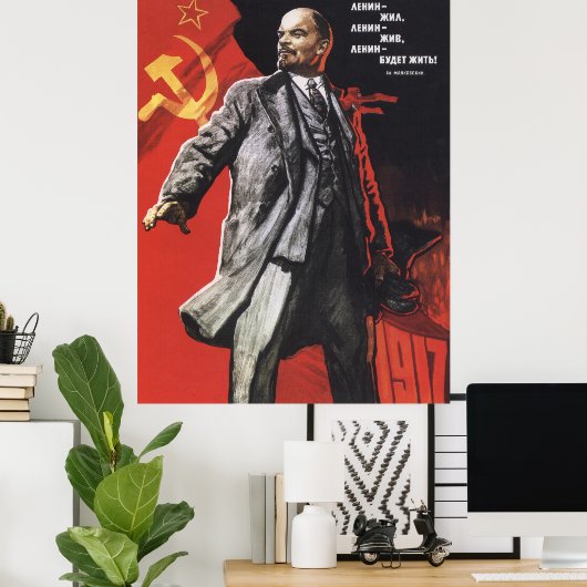 Lenin Sovjet-Poster Poster (Thuiskantoor)