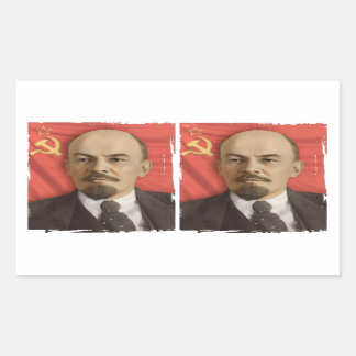 Lenin-Stickers (in 2 snijden) Rechthoekige Sticker