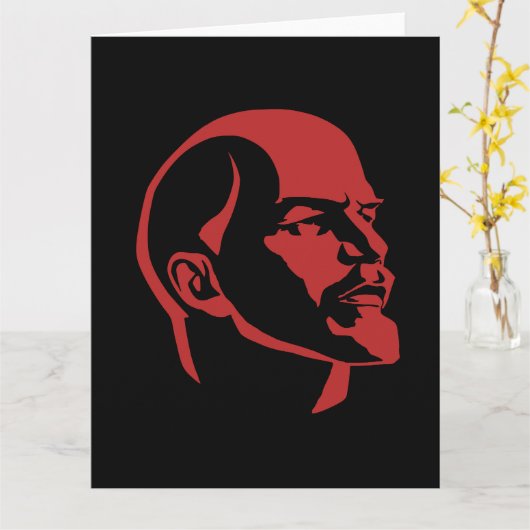 Lenin, USSR, CCCP, Soviet Union, Communism Kaart (Gele Bloem)