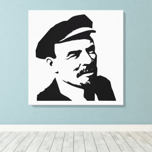 Lenin, USSR, CCCP, Sovjet-Unie, Communisme Canvas Afdruk