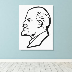 Lenin, USSR, CCCP, Sovjet-Unie, Communisme Canvas Afdruk