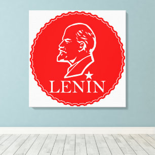Lenin, USSR, CCCP, Sovjet-Unie, Communisme Canvas Afdruk