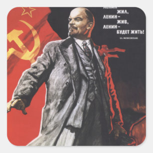 Lenin Vierkante Sticker