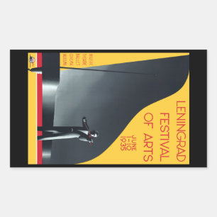Leningrad Festival van de Kunsten Rechthoekige Sticker
