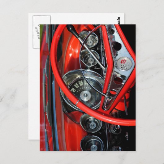 Lenkrad vom Oldtimer Briefkaart (Voorkant / Achterkant)