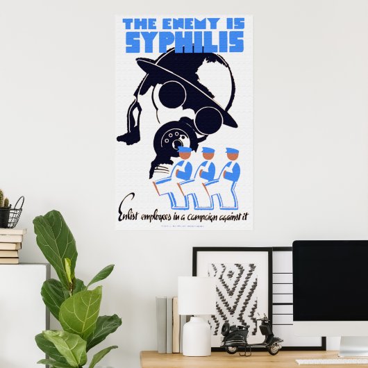 L'ennemi c'est la syphilis Poster (Bureau à domicile)