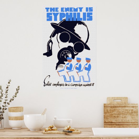 L'ennemi c'est la syphilis Poster (Cuisine)