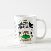 Lennon Family Coat of Arms (Crest) met inbegrip va