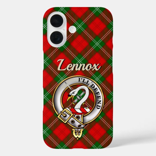 Lennox Clan Badge & Tartan iPhone / iPad case (Achterkant)