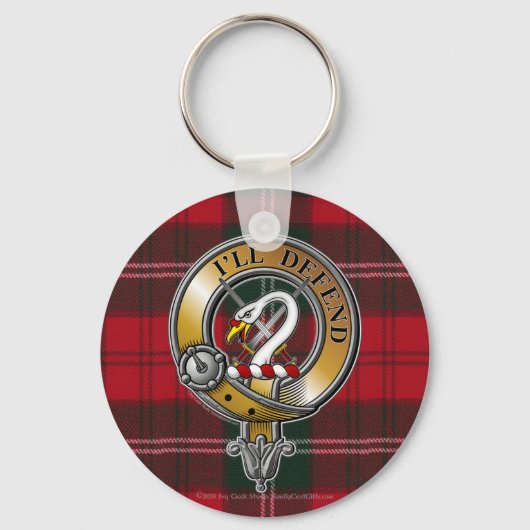 Lennox Tartan & Badge Sleutelhanger (Voorkant)
