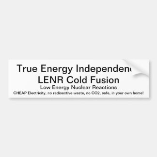 LENR koude fusie - echte energie-onafhankelijkheid Bumpersticker