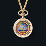 Lens De Providence Collier Watch<br><div class="desc">Le Lens de la Providence est l'anneau circulaire d'énergie brillante par lequel l'oeil de Dieu regarde toute la création. Basé sur l'iconographie traditionnelle ancienne, il reste intemporel comme symbole d'omnipotence encadré dans le triangle équilatéral du pouvoir, de la sagesse et de la compassion. Composez votre esprit, purifiez votre âme et...</div>