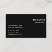 Lens Flare Apps-ontwikkelaar Visitekaartje (Achterkant)