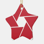 Lens grafisch ontwerp openen keramisch ornament (Links)