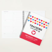 "L'enseignement est un travail de coeur" Enseignan (Devant avec enveloppe)