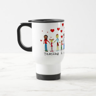 L'enseignement est une oeuvre de Coeur Voyage Mug