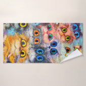 L'ensemble de portraits de chats, portrait, animal (Serviette de bain)